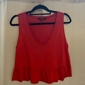 Lulu’s orange peplum tank top